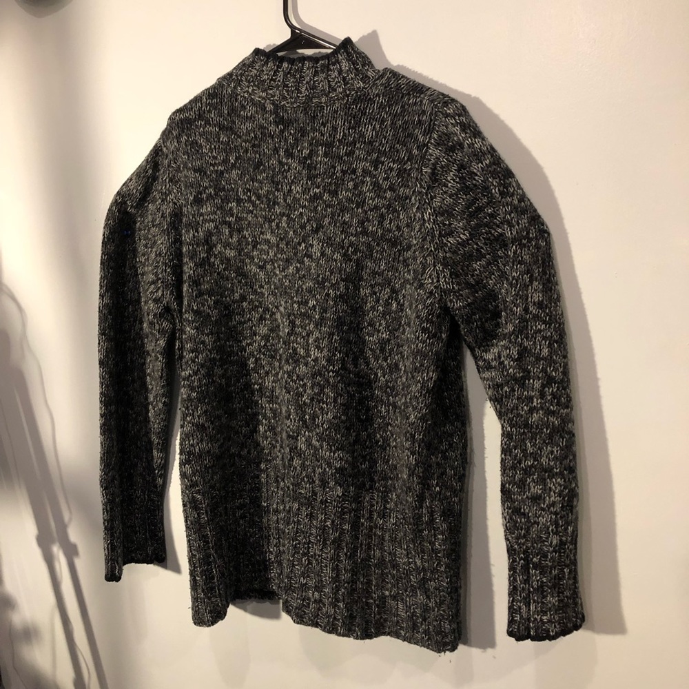 salt and pepper heavy sweater.